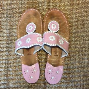 Pink/White Jack Roger Sandals
